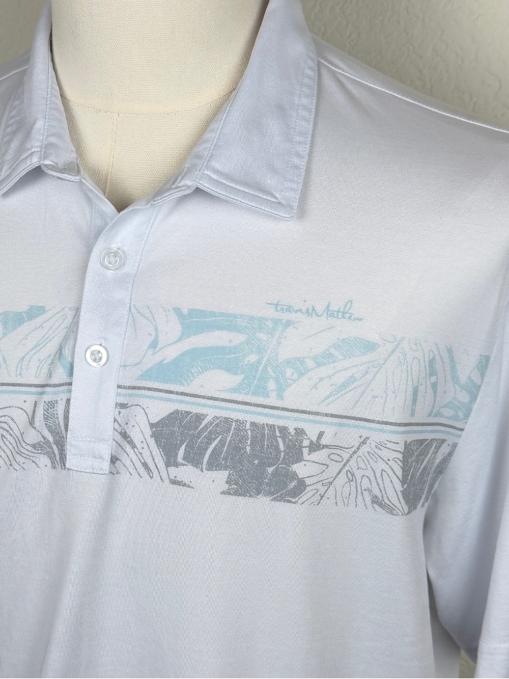 TravisMathew Friendly Isle Golf Polo Mens Large / White - Picture 3 of 8
